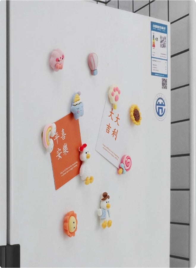 FFZDENA 10Pcs Cute Fridge Magnets, Stylish Refrigerator Magnets for Kitchen and Office Decor, Strong Hold Adhesive Magnets for Notes and Photos, Gift for Home and Students - Image 5